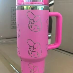 Pink Kuromi LASER Travel Tumbler Mug